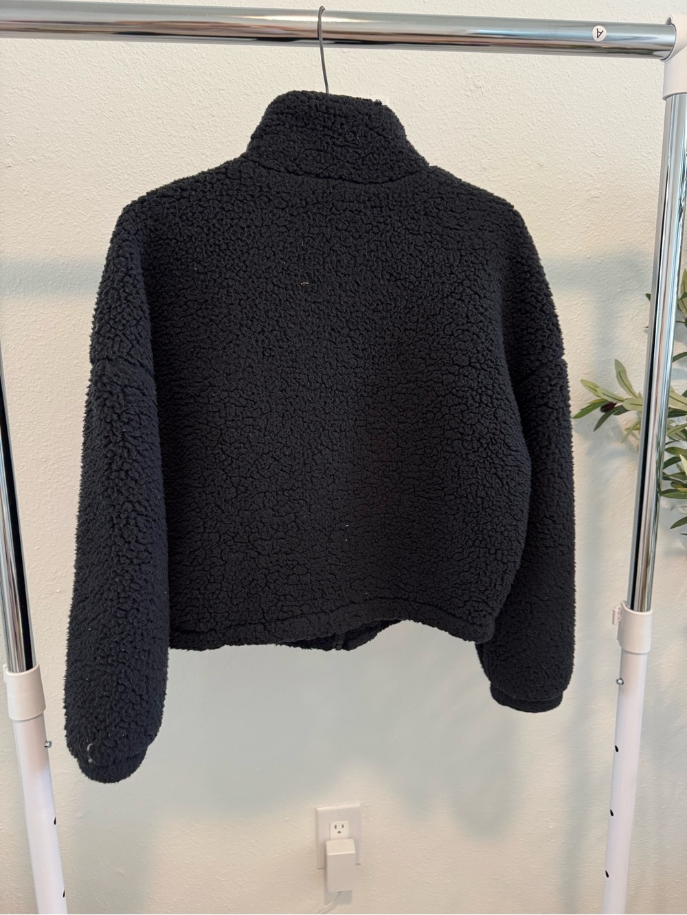 Harper Black Teddy Sherpa Zip Jacket - Women
